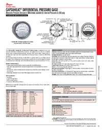 Thumbnail of document Data Sheet - 4000 Capsuhelic Differential Pressure Gage